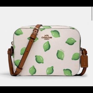 New Coach crossbody in lime green print.